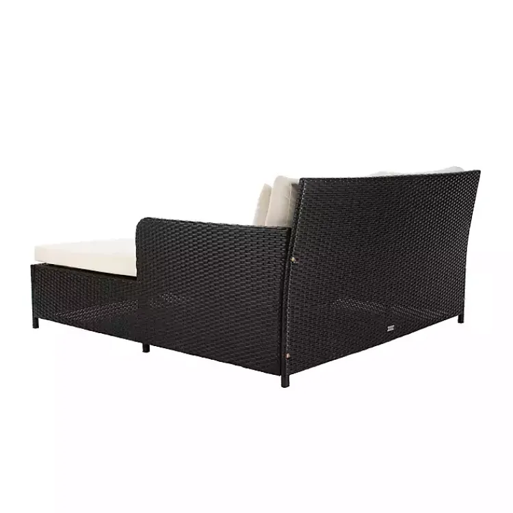 Outdoor Seating-Kirklands Home Black Wicker Outdoor Daybed