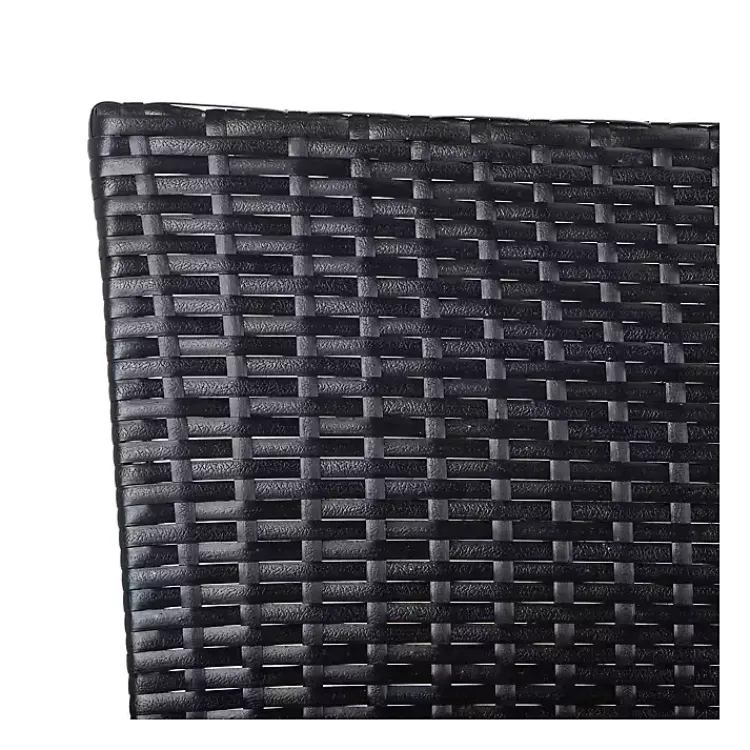 Outdoor Sets-Kirklands Home Wicker 3-pc. Patio Set with Beige Cushions Black