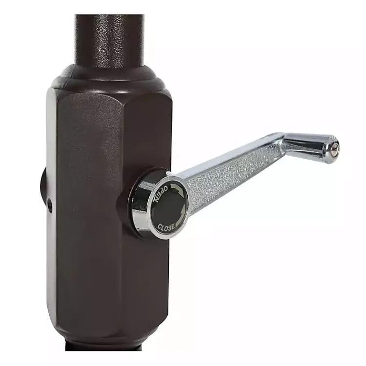 Outdoor Accent Furniture-Kirklands Home Tilt Crank 9 ft. Outdoor Metal Umbrella Orange