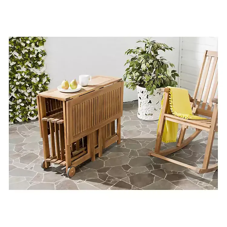 Outdoor Dining-Kirklands Home Natural Acacia Wood 4-pc. Foldable Dining Set