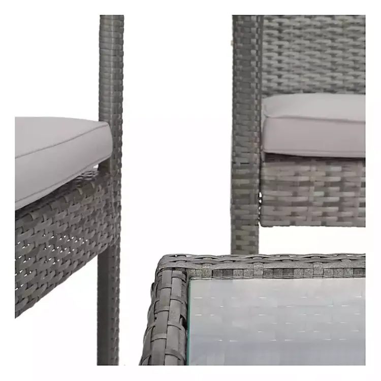 Outdoor Sets-Kirklands Home Wicker Frame 4-pc. Outdoor Living Set Gray
