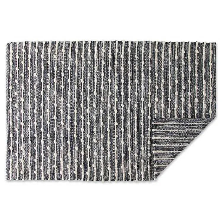 Accent Rugs-Kirklands Home French Recycled Cotton Accent Rug, 2x3 Blue