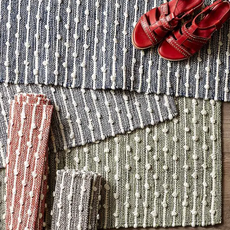 Accent Rugs-Kirklands Home French Recycled Cotton Accent Rug, 2x3 Blue