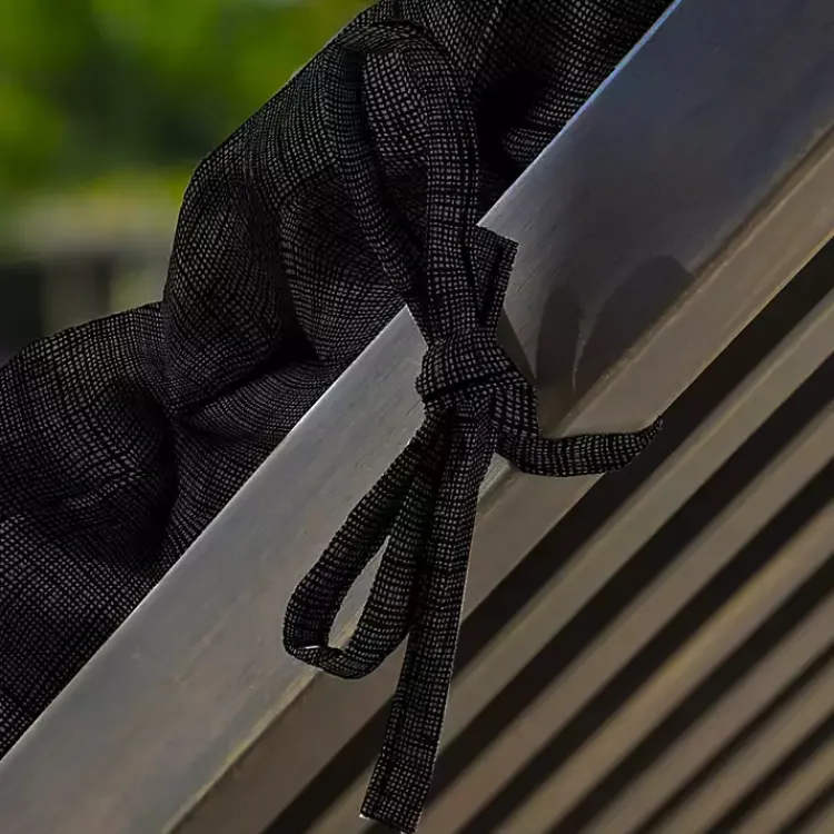 Outdoor Cushions & Pillows-Kirklands Home Leala Outdoor Chaise Cushion Black