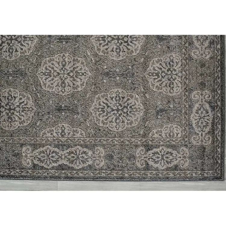 Area Rugs-Kirklands Home Bordered Pattern Area Rug, 4x6 Brown