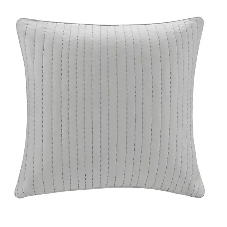 Bedding Essentials-Kirklands Home Quilted Euro Sham Gray