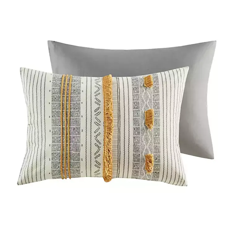 Comforters-Kirklands Home Yellow Striped 3-pc. Full/Queen Comforter Set