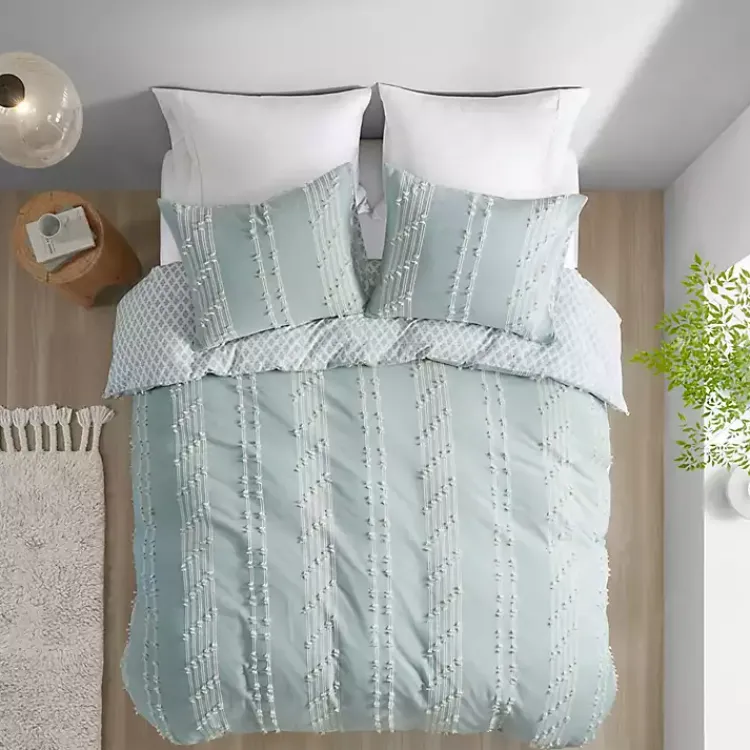 Comforters-Kirklands Home Stripe Diamond Full/Queen Comforter Set Green