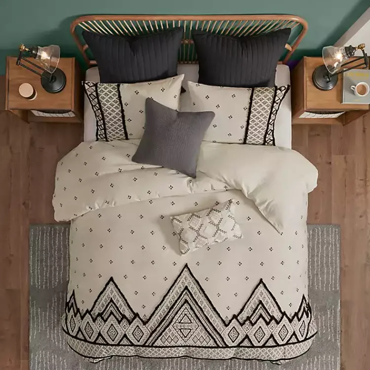 Comforters-Kirklands Home Black Diamond 3-pc. Full/Queen Comforter Set