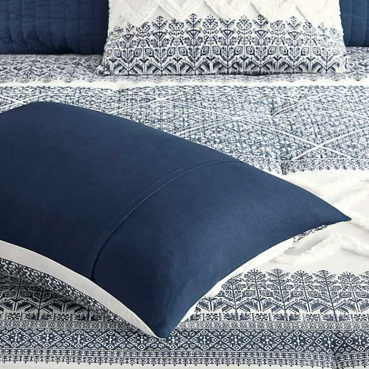 Comforters-Kirklands Home Navy and White 3-pc. Full/Queen Comforter Set
