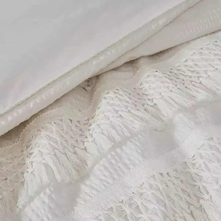 Comforters-Kirklands Home Tassels California King 3-pc. Comforter Set White