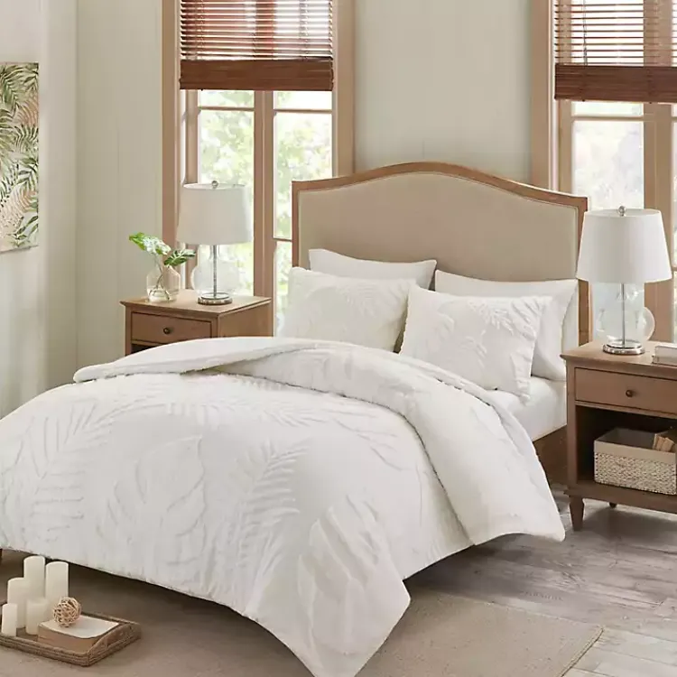 Comforters-Kirklands Home Tropical Full/Queen 3-pc. Comforter Set White