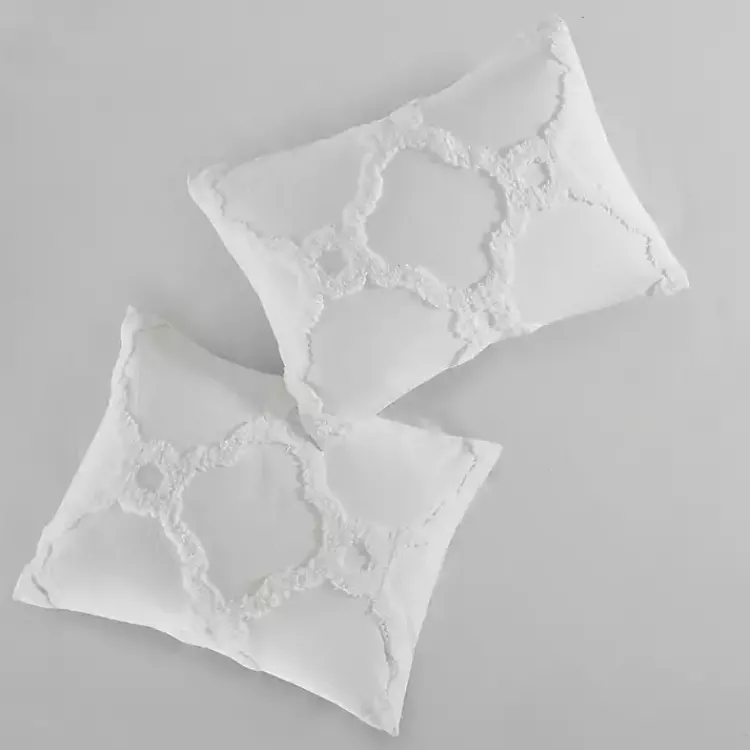 Comforters-Kirklands Home Geometric California King 3-pc Comforter Set White