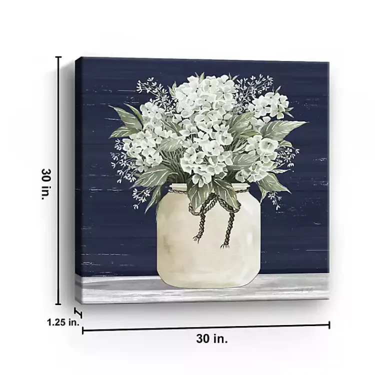 Canvas Art-Kirklands Home White Flowers II Giclee Canvas Print, 30x30 in.
