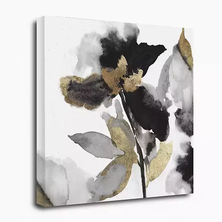 Canvas Art-Kirklands Home Black Leaves II Giclee Canvas Art Print, 30x30 in.