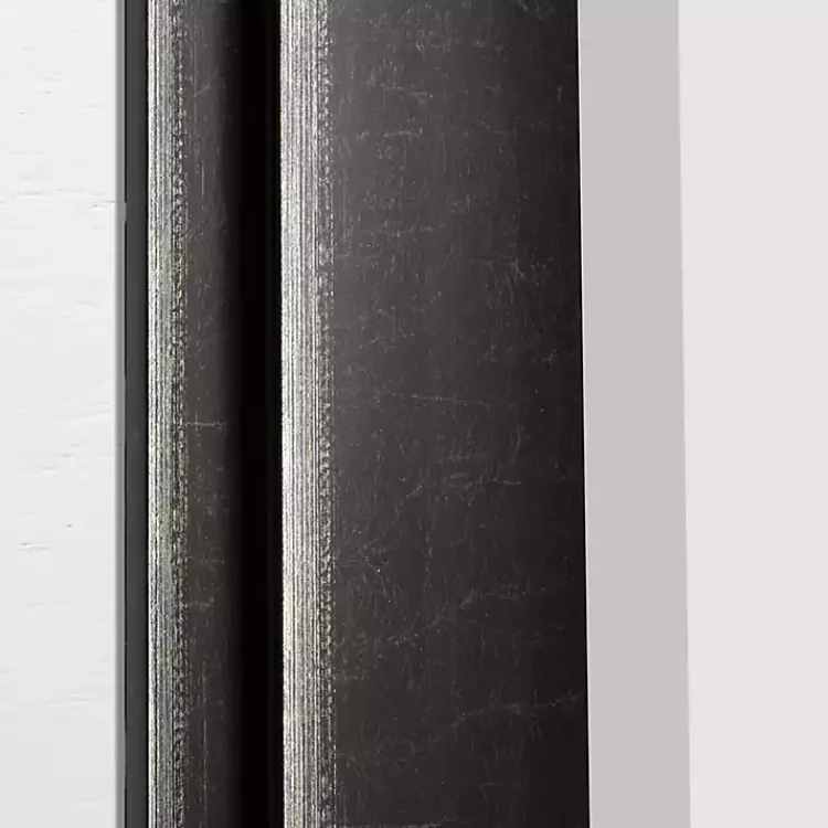 Framed Mirrors-Kirklands Home Black Two Step Beveled Frame Vanity Mirror