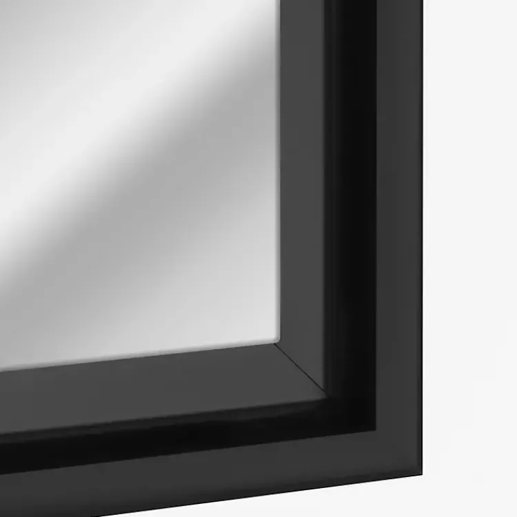 Framed Mirrors-Kirklands Home Glossy Black Frame Leaning Mirror