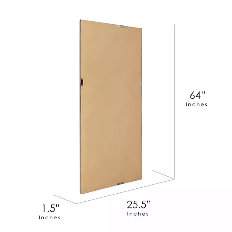 Framed Mirrors-Kirklands Home Glossy Black Frame Leaning Mirror