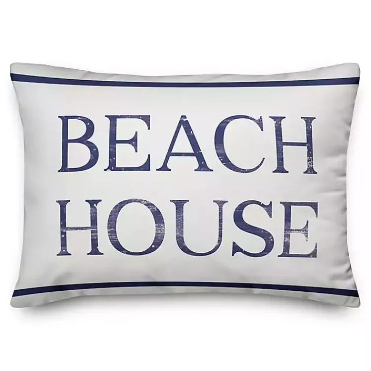 Outdoor Cushions & Pillows-Kirklands Home Beach House Outdoor Pillow