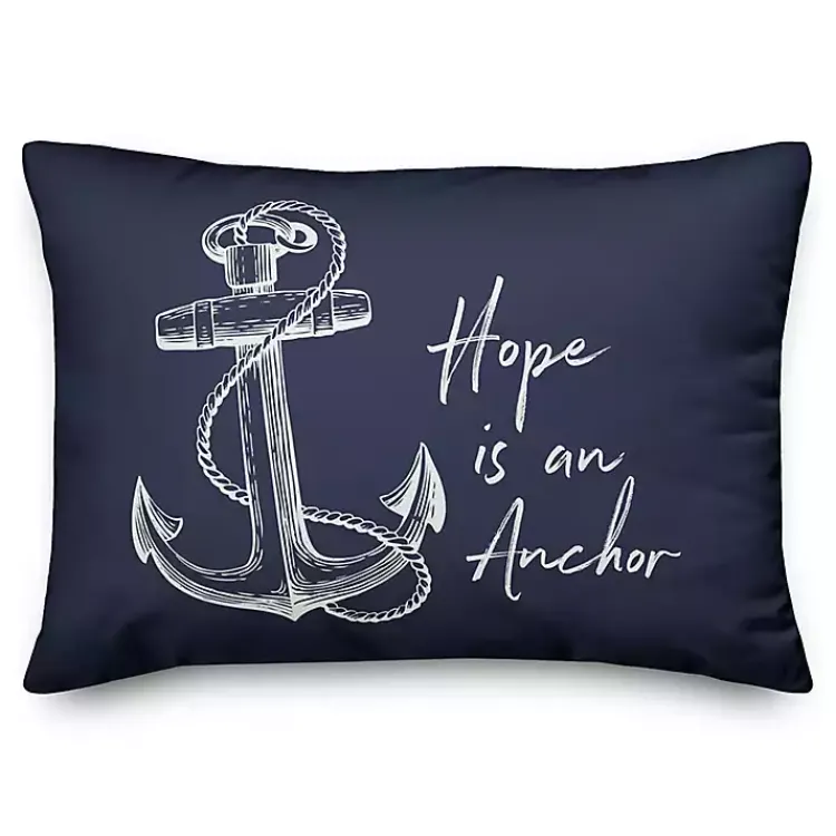 Outdoor Cushions & Pillows-Kirklands Home Anchor Hope Outdoor Pillow