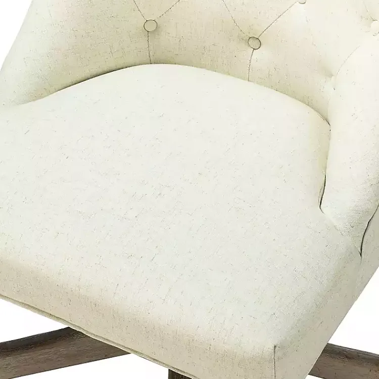 Office Furniture-Kirklands Home Dylan Upholstered Office Chair Ivory