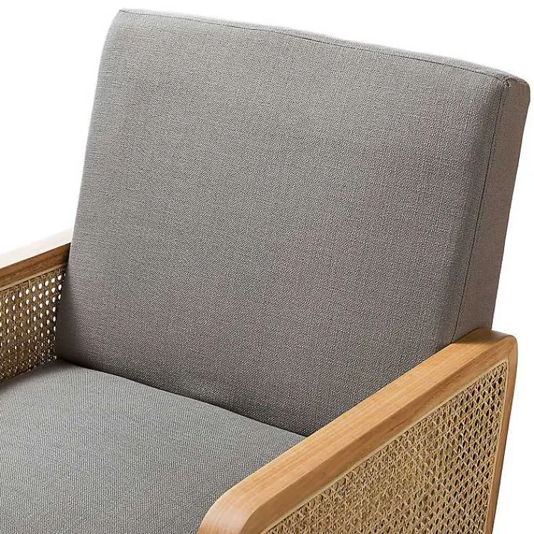 Accent Chairs-Kirklands Home Upholstered Velvet Accent Chair Gray