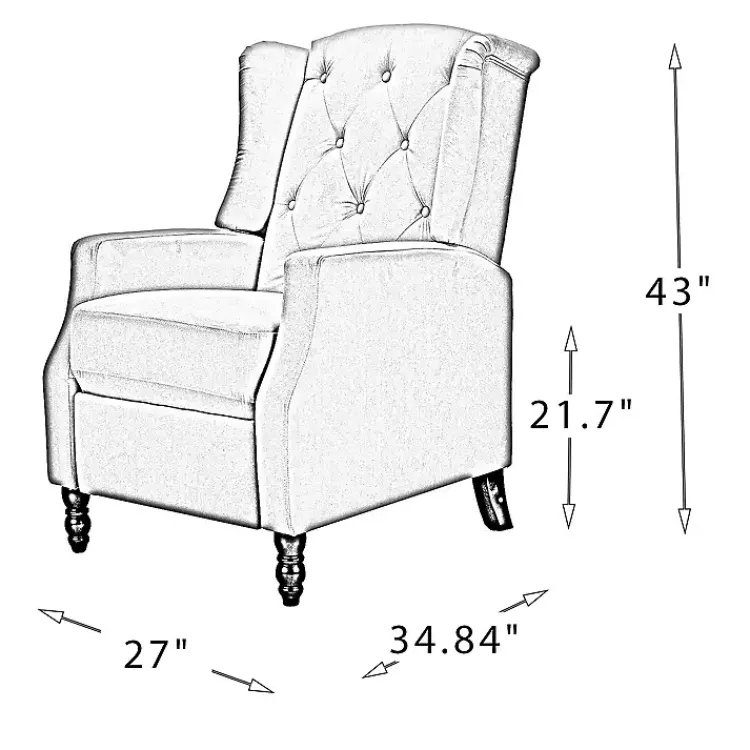 Accent Chairs-Kirklands Home Black and White Buffalo Check Recliner