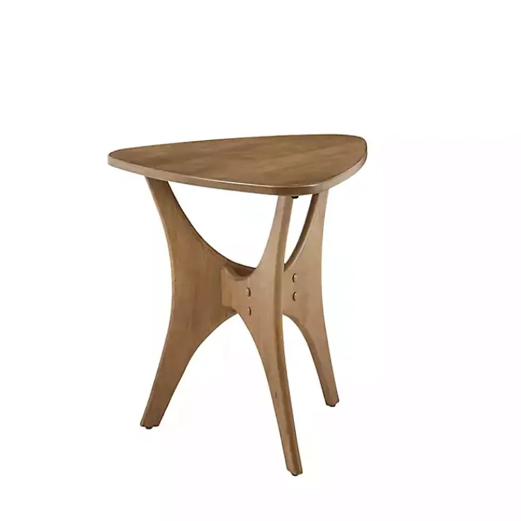 Accent & End Tables-Kirklands Home Savannah Wooden Triangle Accent Table Brown