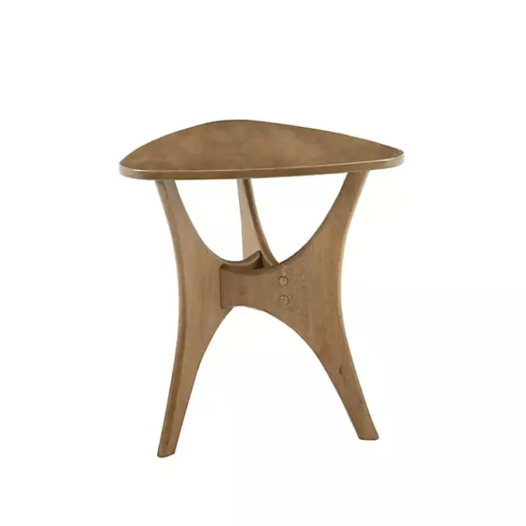 Accent & End Tables-Kirklands Home Savannah Wooden Triangle Accent Table Brown