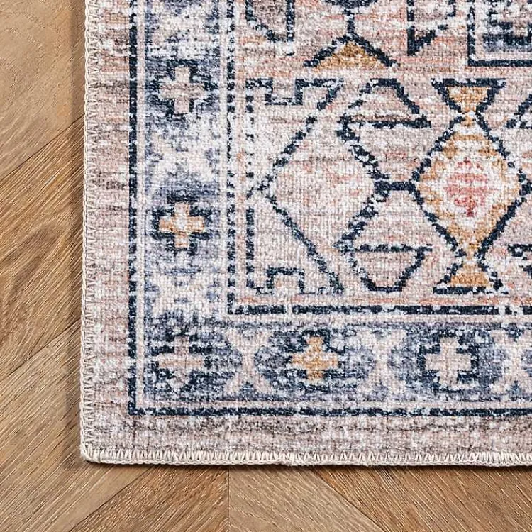 Area Rugs-Kirklands Home Global Motif Washable Area Rug, 3x5 Orange