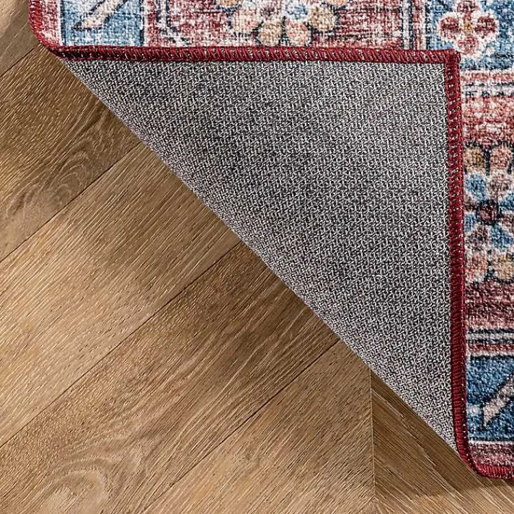 Accent Rugs-Kirklands Home Orange Medallion Washable Runner