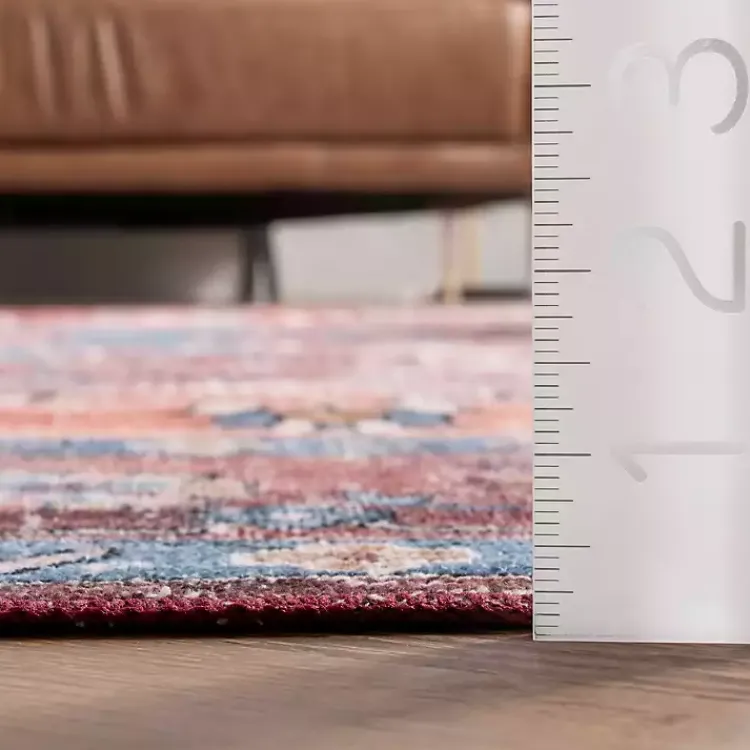 Accent Rugs-Kirklands Home Orange Medallion Washable Runner