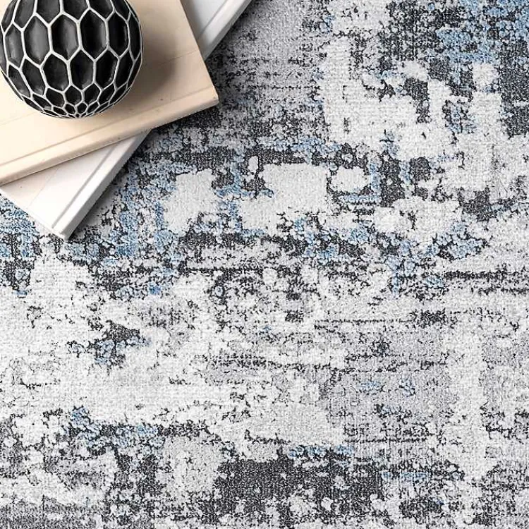 Accent Rugs-Kirklands Home Gray Modern Abstract Washable Runner