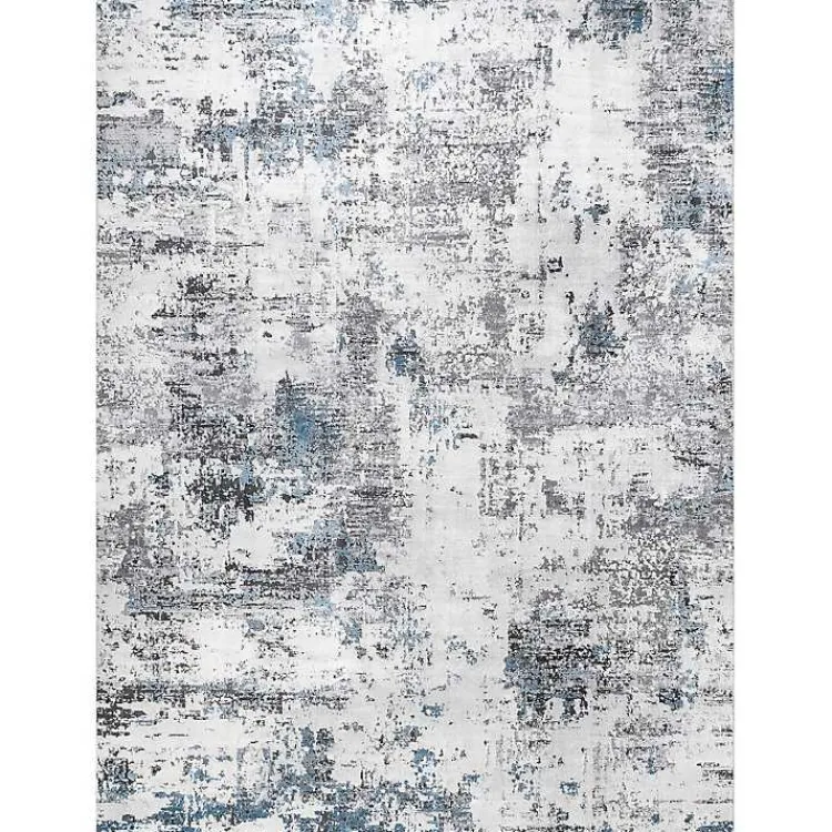 Area Rugs-Kirklands Home Gray Modern Abstract Washable Area Rug, 3x5