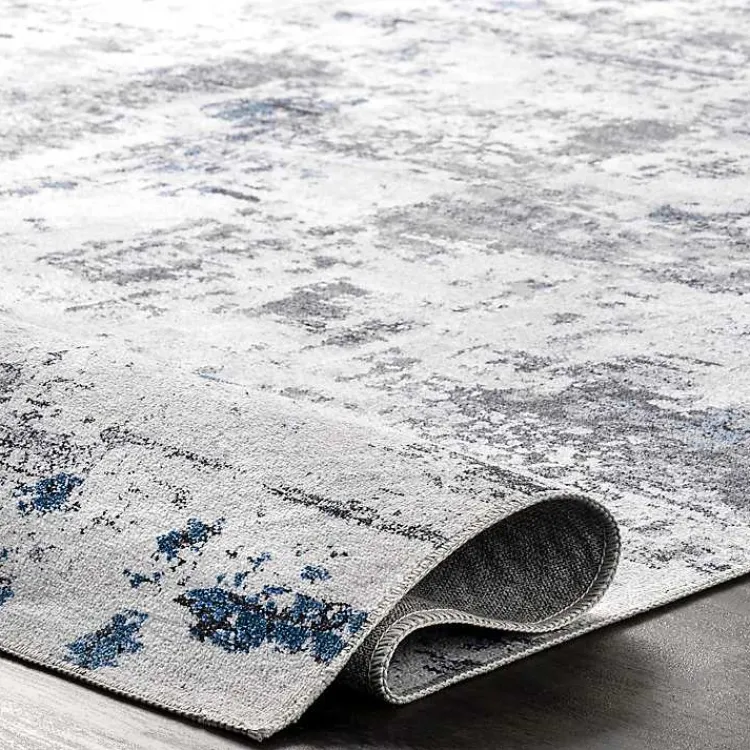 Area Rugs-Kirklands Home Gray Modern Abstract Washable Area Rug, 3x5