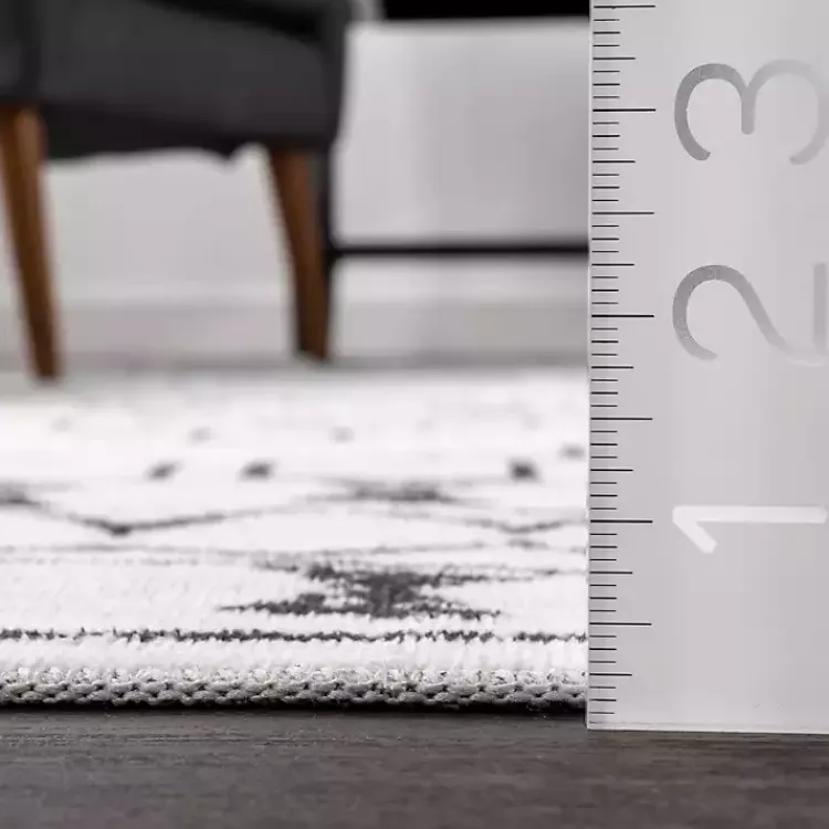 Accent Rugs-Kirklands Home Black and Ivory Moroccan Washable Runner