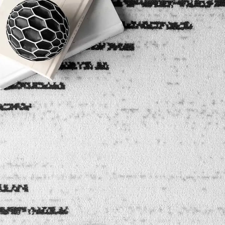 Area Rugs-Kirklands Home Black and Ivory Diamond Washable Runner