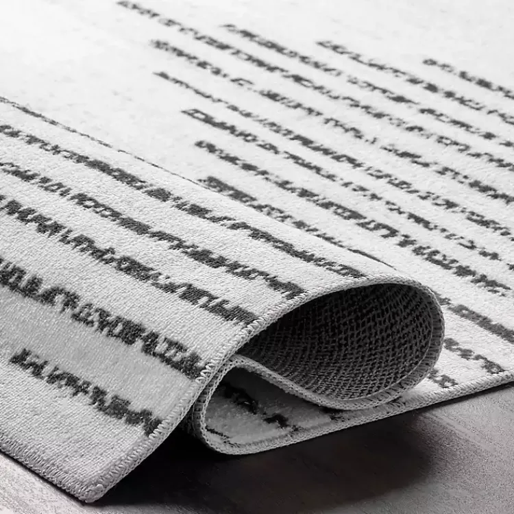 Area Rugs-Kirklands Home Black and Ivory Diamond Washable Runner