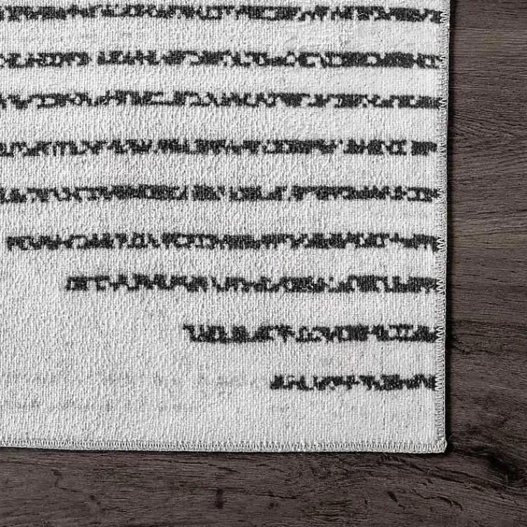 Area Rugs-Kirklands Home Black and Ivory Diamond Washable Runner