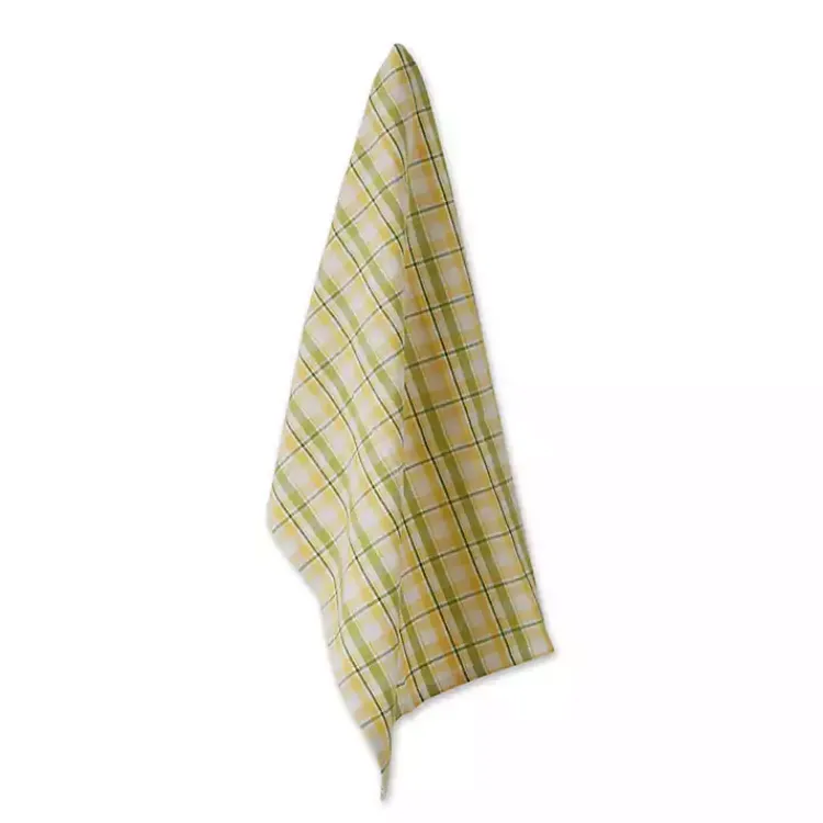 Kitchen Accessories-Kirklands Home Lemon Plaid 2-pc. Potholder and Kitchen Towel Set