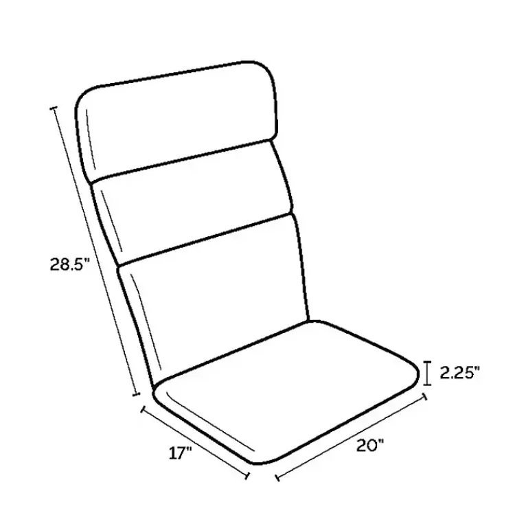 Outdoor Cushions & Pillows-Kirklands Home Sapphire Stripe Outdoor Adirondack Cushion Blue