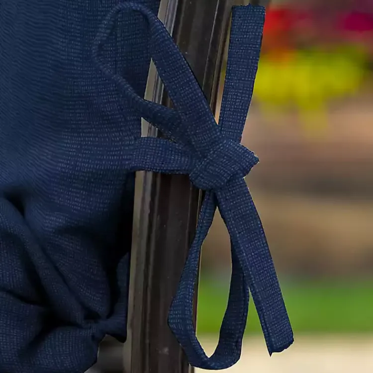 Outdoor Cushions & Pillows-Kirklands Home Sapphire Leala Luxe Outdoor Dining Chair Cushion Blue