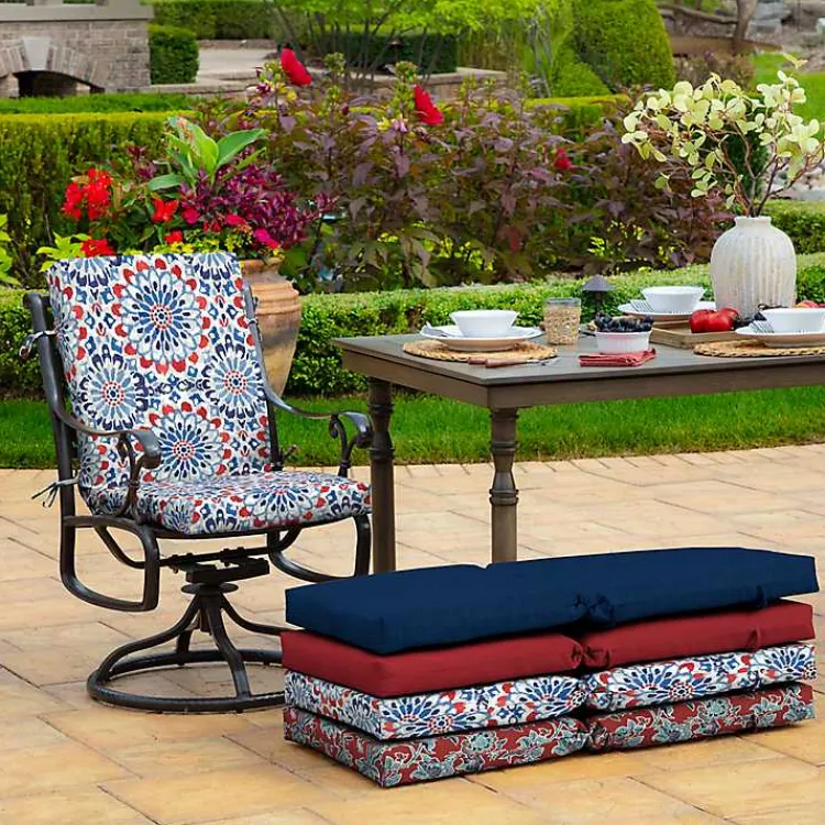 Outdoor Cushions & Pillows-Kirklands Home Clark Luxe Outdoor Dining Chair Cushion