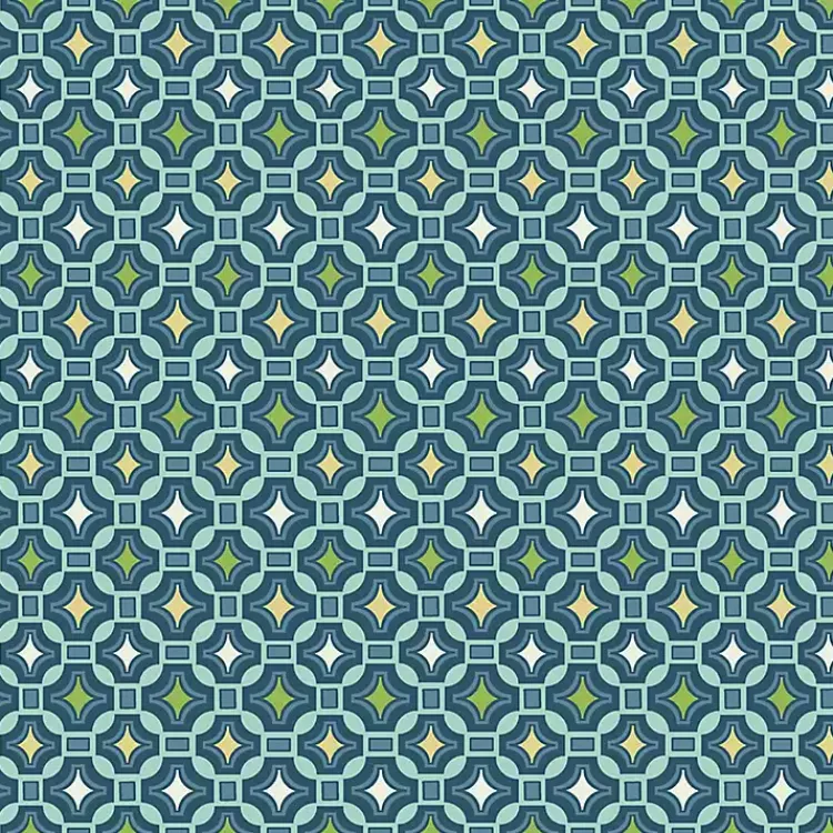 Outdoor Cushions & Pillows-Kirklands Home Alana Tile Luxe Outdoor Dining Chair Cushion Blue