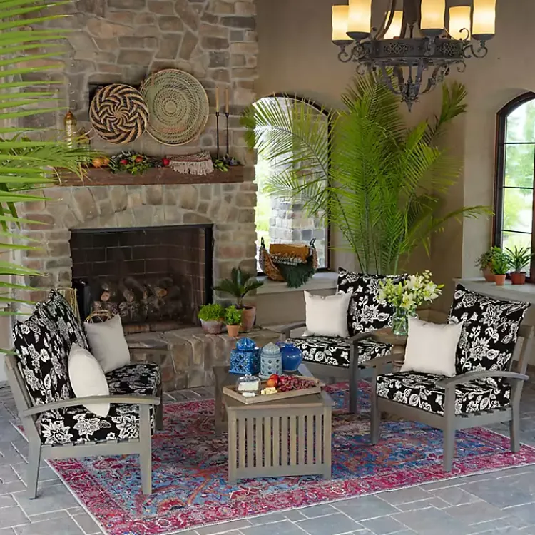 Outdoor Cushions & Pillows-Kirklands Home Ashland Jacobean 2-pc. Outdoor Deep Seat Cushion