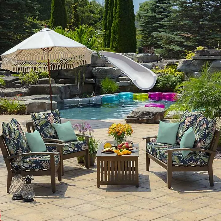 Outdoor Cushions & Pillows-Kirklands Home Simone Tropical 2-pc. Outdoor Deep Seat Cushion