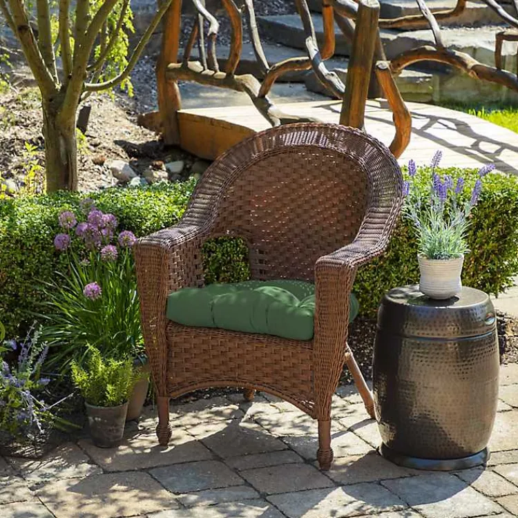 Outdoor Cushions & Pillows-Kirklands Home Moss Leala 2-pc. Outdoor Wicker Chair Cushion Set Green