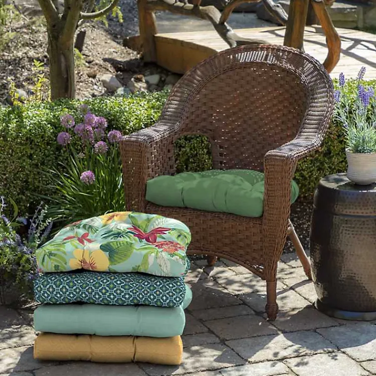 Outdoor Cushions & Pillows-Kirklands Home Moss Leala 2-pc. Outdoor Wicker Chair Cushion Set Green