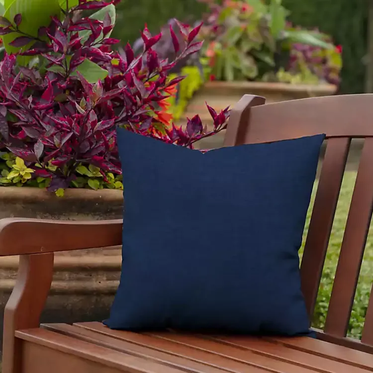 Outdoor Cushions & Pillows-Kirklands Home Sapphire Texture Outdoor Pillows, Set of 2 Blue