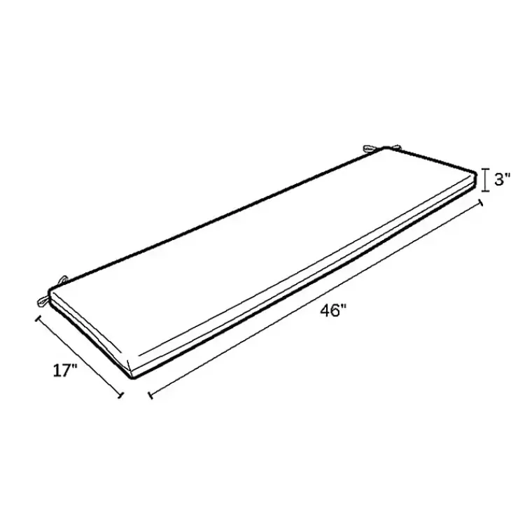 Outdoor Cushions & Pillows-Kirklands Home Sapphire Leala Texture Outdoor Bench Cushion Blue